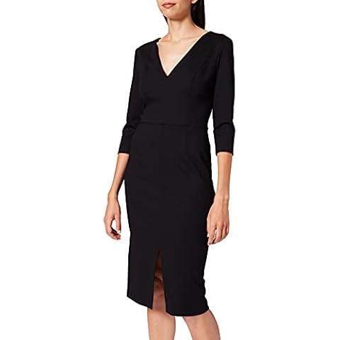 HUGO Womens Kalayla V-Neck Dress in Black Cover