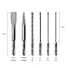 Toolmays 6Pcs Rotary Hammer Bit Set, SDS Plus Concrete Masonry Drill Bits, Applicability Brick and Stone, with Storage Case, Ideal Tool for DIY, Home