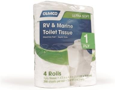 Camco 40276 TST 1-Ply Toilet Tissue - Pack of 4 Quantity 5