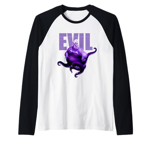 T-shirt Disney Ursula raglan baseball tee en coton pour adulte