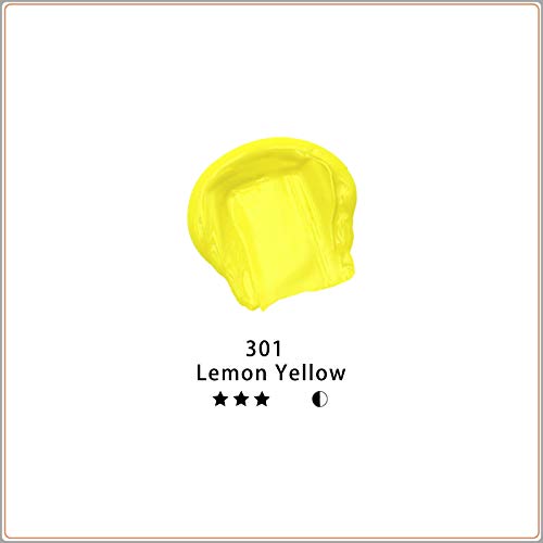 Image of Artecho Yellow Acrylic Paint, Lemon Yellow Paint (120ml / 4.05oz) Tubes, Art Craft Paints for Canvas, Rock, Stone, Wood, Fabric, Art Supplies