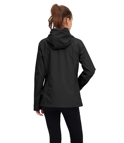 wantdo Women's Lightweight Rain Jacket Waterproof Hooded Raincoats Rain Coat Shell for Hiking2