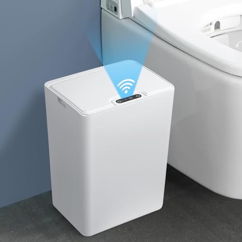 Bathroom Touchless Trash Can 2.2 Gallon Smart Automatic Motion Sensor Rubbish Can with Lid Electric Waterproof Narrow Small Garbage Bin for Kitchen, Office, Living Room, Toilet, Bedroom, RV