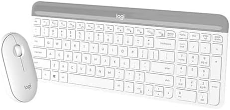 Logitech Slim Wireless Keyboard and Mouse Combo MK470, QWERTY Pan Nordic Layout - White