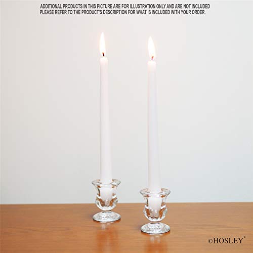 Hosley Set of 24 Glass Taper Candle Holders 2.5 Inches High Ideal Gift for Weddings Party Favor Reiki Meditation O3