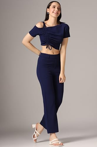 Image of TOPLOT co ord Set for Women Solid Top and Bottom