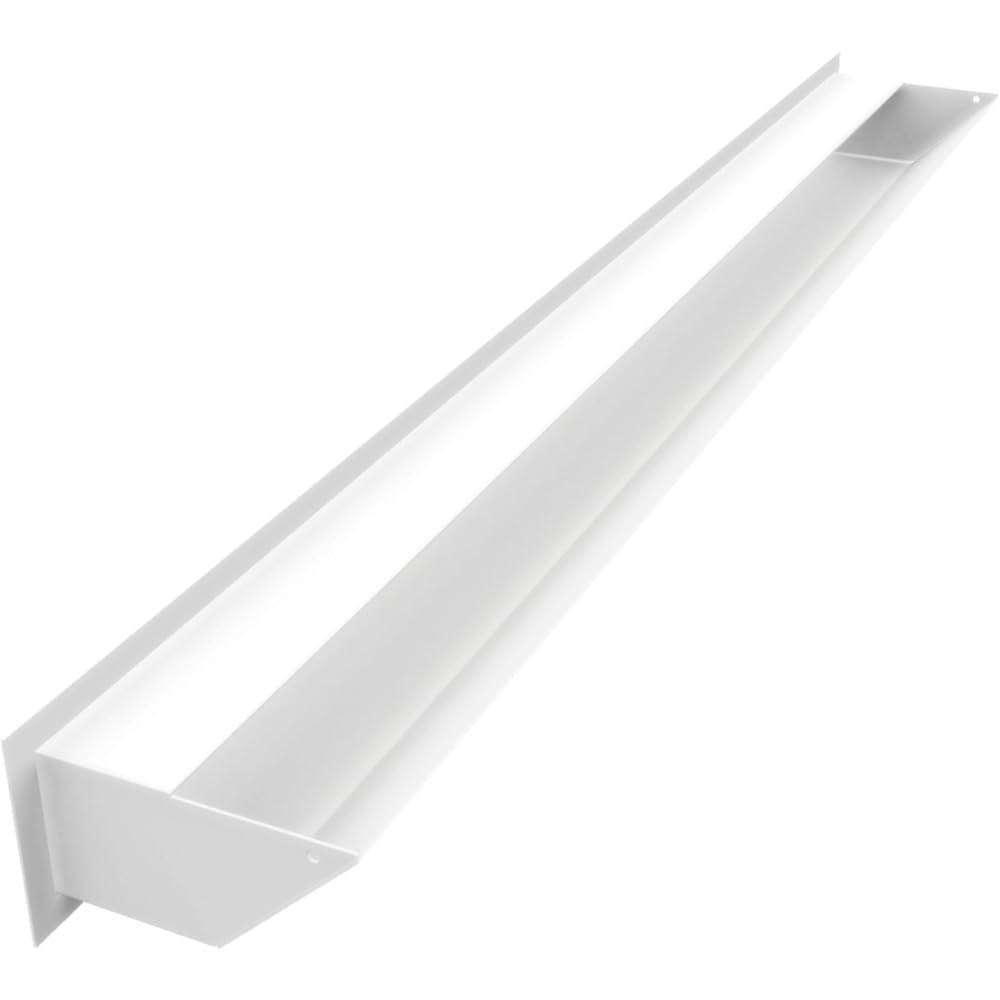 KRATKI Lüftungsgitter Warmluftgitter Luft 9 x 100 cm weiß Kamingitter