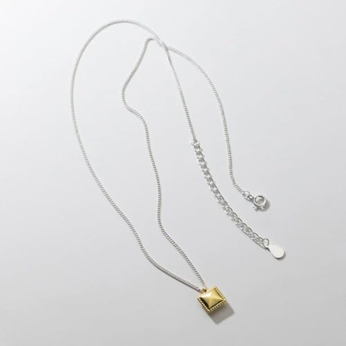 Collier géométrique en Argent Sterling S925 facetté bijou d'exception