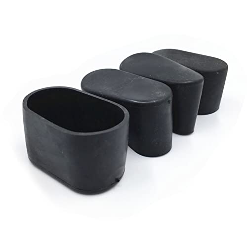 Autuwintor Rubber Leg Tip,Chair Caps for Legs,Caps for Folding Chair Legs to Protect Floor,0.98x1.97/25x50mm(Lxw),Pack of 4 Pcs