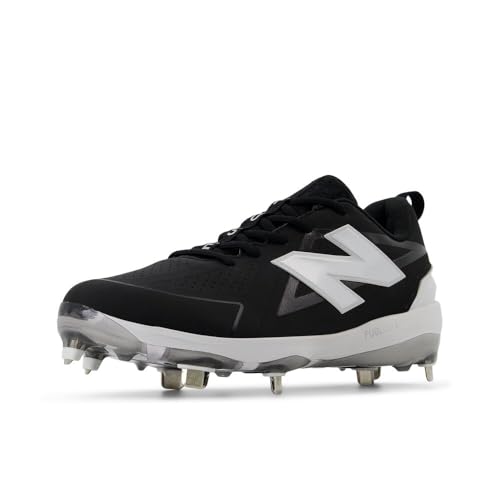 New Balance New Balance Women's FuelCell Fuse V5 Metal Softball Shoe, Black/White/Black, 6.5 M