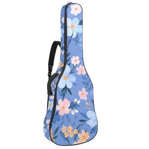 Housse de protection guitare acoustique 101,6 cm imperméable et rembourrée motif floral