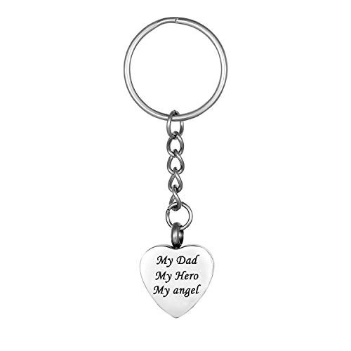 Norya Cremation Urn Keychain Keepsake Stainless Steel Memorial Ashes Keyring