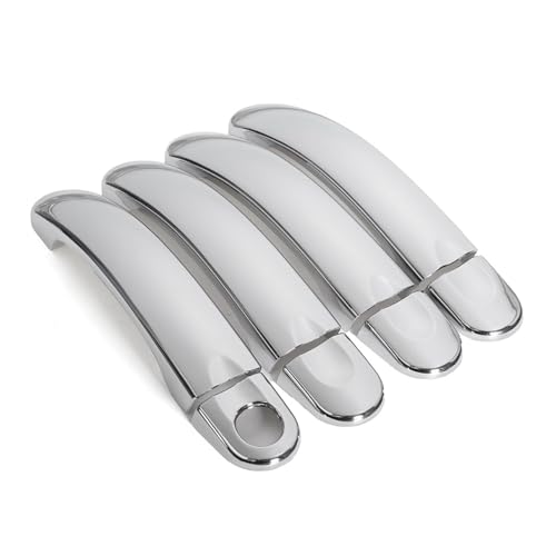 XXNTNGWG car Chrome Exterior Door Handle for VW for Touran for Caddy for T5 for Transporter 2003-2015 Car Exterior Door Handle Cover Trim Overlays(Model 3)