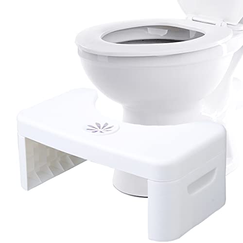 Toilet Stool, Folding Toilet Stool, Squatting Toilet Stool, Bathroom Toilet Stool, Potty Step Stool, Splicable Poop Stool, Step Toilet Stool Bathroom, Bathroom Potty Step Stool(White)