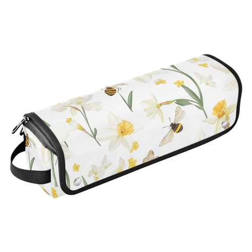 Yuiboo Bolsa de viaje para herramientas para el cabello y alfombrilla resistente al calor con cremallera, impermeable, para plancha, herramientas calientes y accesorios para el cuidado del cabello,