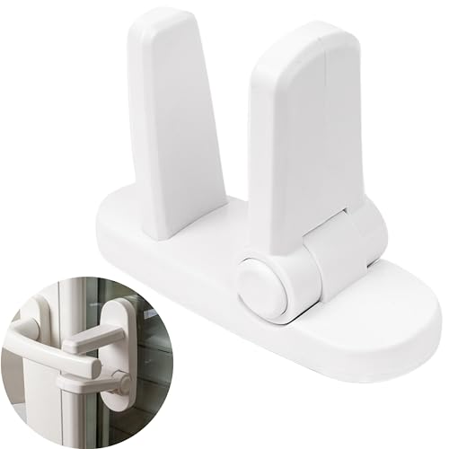 Blocca Maniglia, 1 pezzo, Bianco, per Bambini e Animali Domestici, Blocca porte e finestre, con Adesivo speciale, Chiusura di Sicurezza per Bambini, Blocca Maniglia per Porte, Sicurezza Blocca porte
