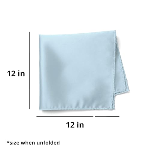 Image of tiemart Solid Color Pocket Squares for Men | For Suits, Perfect for Wedding Parties, 12 x 12 inch / 30 x 30 cm