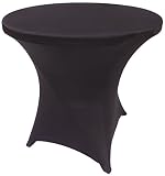 Goldstream Point Black 32 Inch Round x 30 Inch Tall Spandex Cocktail Tablecloth Folding Cover Stretc