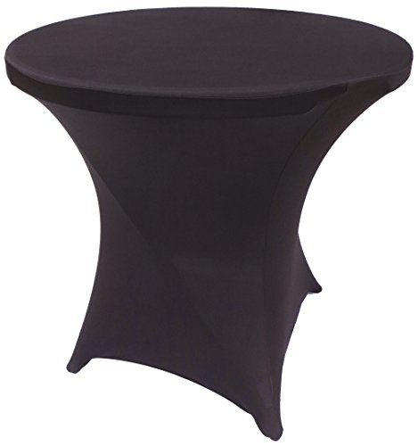 Goldstream Point Black 32 Inch Round X 30 Inch Tall Spandex Cocktail Tablecloth Folding Cover Stretch #TOP4