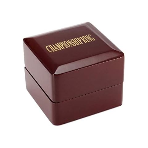 JunningGor Display Wooden Ring Box for One Piece Championship Sports Big Heavy Ring Cover