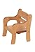 Puppenstuhl 5021 für Babypuppe - handgefertigte Massivholz-Puppenmöbeln - Natur