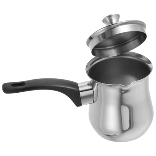 OFFSCH Ergonomic Design Stainless Pot Stovetop Milk Frothing Pitcher Warmer for Family