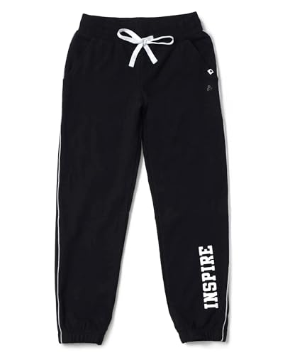 Image of Jockey AG68 Girls Super Combed Cotton French Terry Graphic Printed Relaxed Fit Joggers