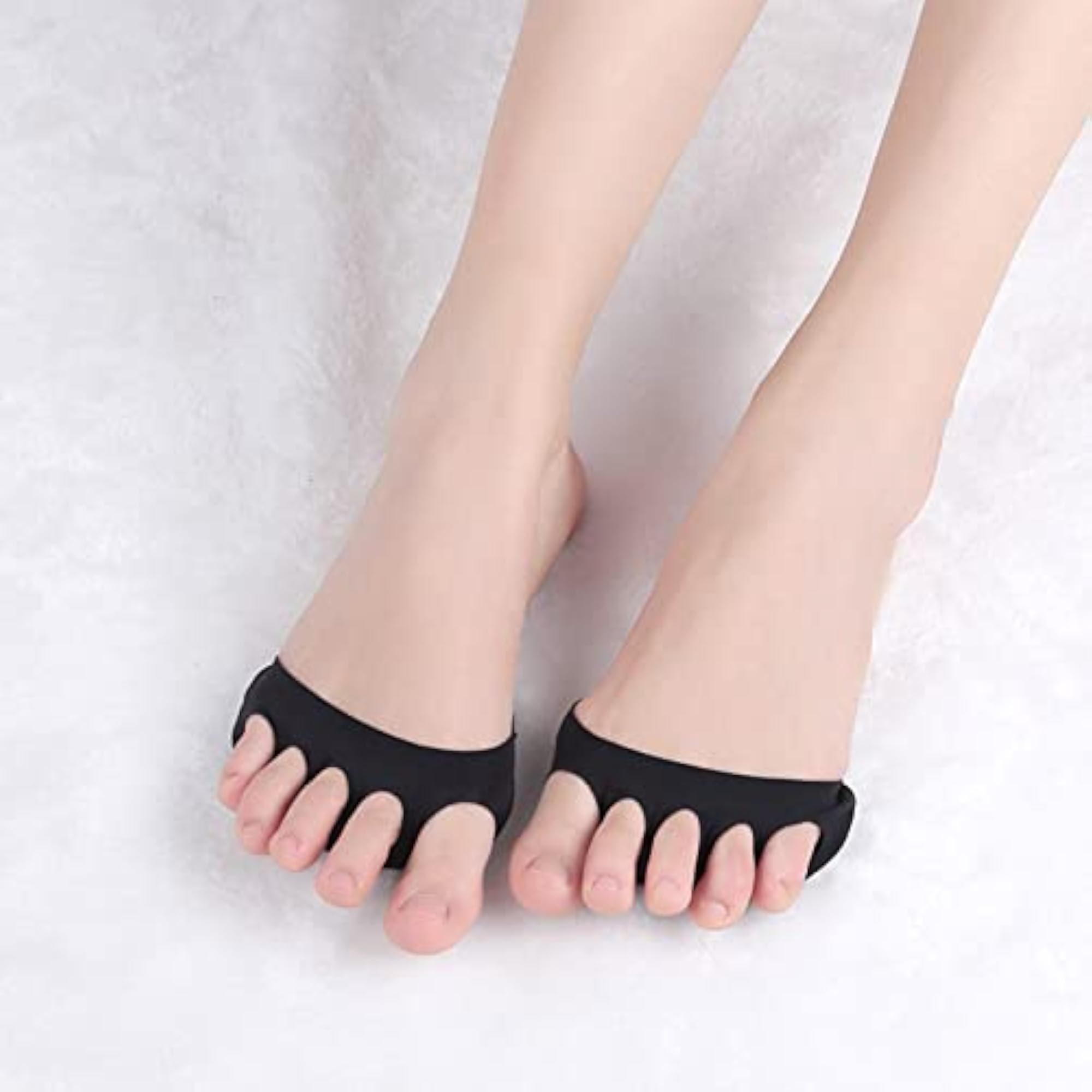 2x Ball of Foot Forefoot Cushion Shoes Protector, Black