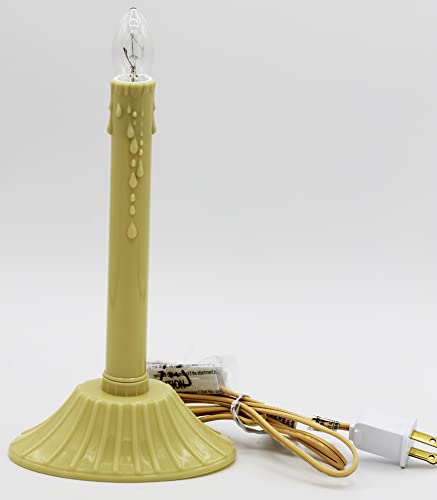 Creative Hobbies BRS 1042 ® Electric Candolier Indoor Christmas Candle Lamp, Ivory Plastic With Clear C7 Light Bulb thumb #5