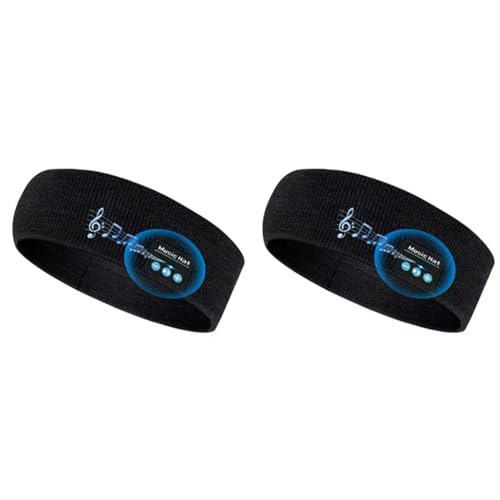 2X Auriculares inalámbricos bluetooth con diadema para dormir y escuchar música cómodamente