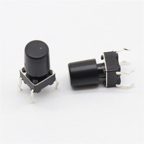 Tapa de plástico negra G62 redonda para interruptor de botón táctil de 6x6