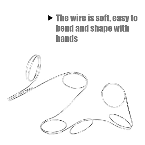 6 Gauge Galvanized Steel Wire - 5mm Heavy Duty Metal Rope for DIY Projects, Floral Arrangements & Fence Repairs - Durable Silver Wire for Strong Fastening