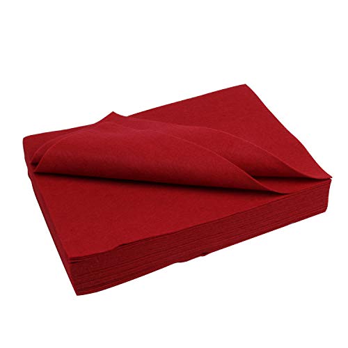 Polyester Felt Sheet Flexible 30 Sheets 20 x 30 cm(7-7/8 X 11-7/8 in 1/16 Inch Thick) (Dark red)