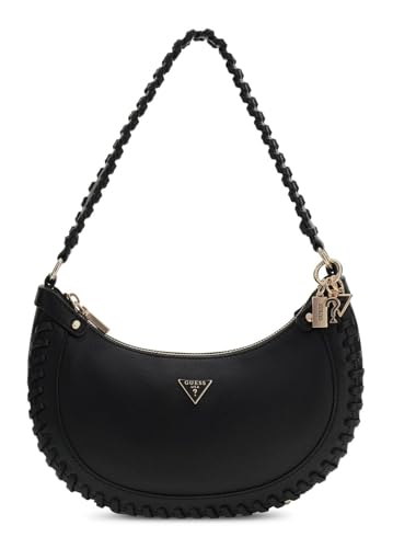 Sac à épaule GUESS Petra noir, l'accessoire idéal du bureau aux sorties