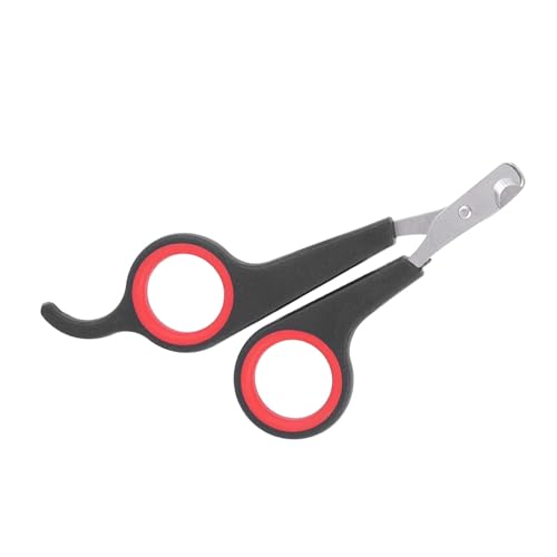 Akozon Papagei Nagelknipser, Haustier Vogel Papagei Kleintiere Wellensittich Schnabel Nagelschere Clipper Schwarz und Rot Lippen Trimmer für Zubehör Pflegewerkzeug
