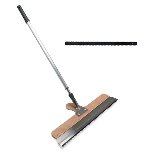Großflächenrakel 560mm mit Teleskopstiel Stehrakel Zahnrakel Standrakel Flächenrakel