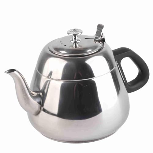 2L Stainless Steel Teapot and Tea Kettle Set with Infuser Filter, Cold Spout Coffee Pot for Home and Office Use, Mirror Polished Finish