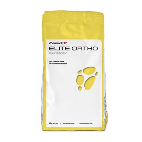 Yeso blanco Elite Ortho 3kg Zhermack – Escayola Tipo 3 de fraguado controlado – Yeso de modelado alta resistencia y dureza – Uso en Odontología, escultura, medicina, restauración y joyería.