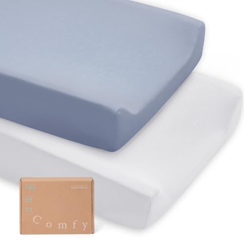 Image of Supersoft Diaper Changing Pad Covers, 2-Pack Premium Bamboo Viscose Change Table Pad Covers for Baby Girls and Boys, Hypoallergenic Stretchy Changing Table Cover Sheets