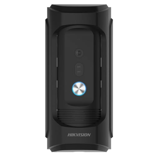 Hikvision Vandaalbestendige deurbel 2MP standaard POE/IK9/IP66/kan lenshoek/ondersteuning van de oproep app en 4200/ondersteuning 19 talen (DS-KB8113-IME1), meerkleurig, standaard, broodtrommel 3D