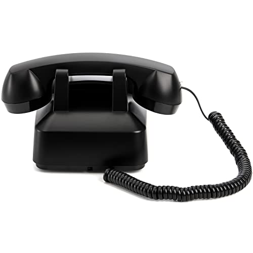 Teléfono fijo rotativo retro Dicunoy estilo clásico negro miniatura 3