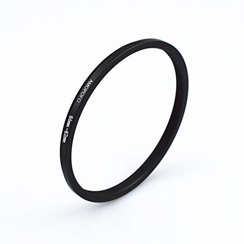 Aro adaptador paso descendente 86mm a 82mm compatible con filtros UV, ND, CPL, metal CNC negro mate para lentes de cámara de 86mm y accesorios de 82mm miniatura 3