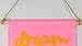 Dream Big Mini Hanging Felt Banner，- Baby Kids Girl Nursery Wall Decor, Kids Room Flag, Cute Decorative Banner, Charming Decoration For Small Spaces (pink)