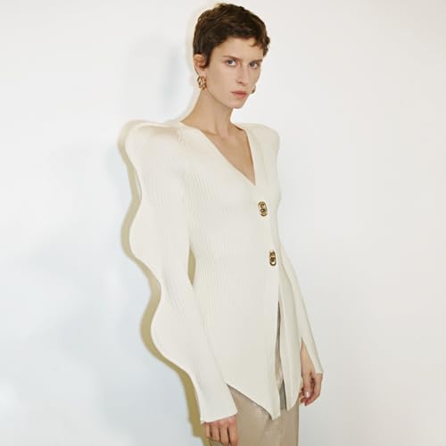 URBAN REVIVO Women's Knit Cardigan Sweaters Long Sleeve Button Down Open Front Casual Outwear Trendy 2025