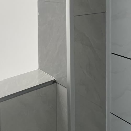 Image of 6PCS L Molding Aluminum Wall Corner Trim 0.78 inch x 0.78 inch x 35.4'' Edging Protector Wall Guard Wall Door Frame Cabinet Baseboard Protection, Silver