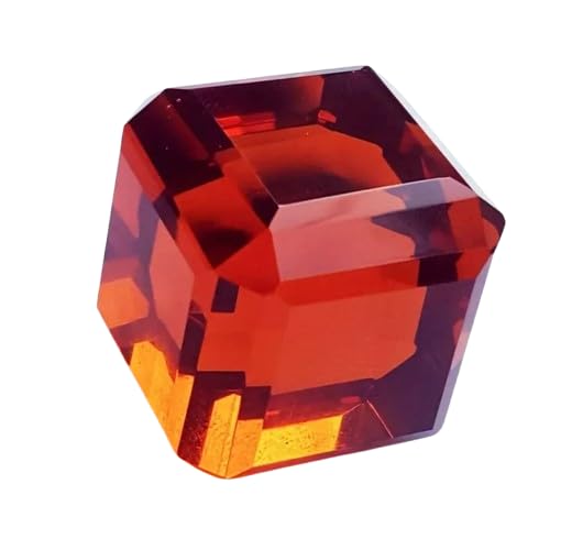 Brazilian Orange Topaz Cube Shape 100 Ct Certified Loose Gemstone Natural A+++