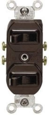 Leviton++15+amps+Single+Pole++Toggle++Switch++Brown++1+pk