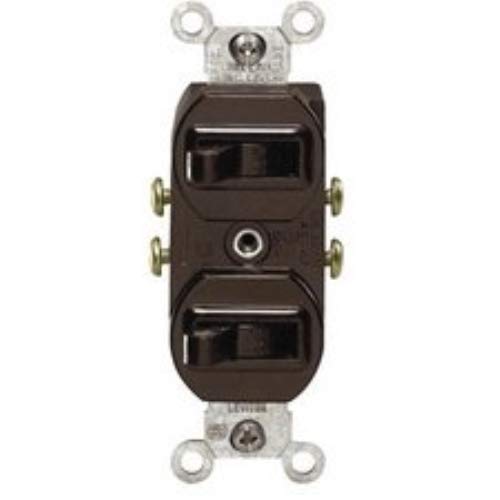 Leviton++15+amps+Single+Pole++Toggle++Switch++Brown++1+pk