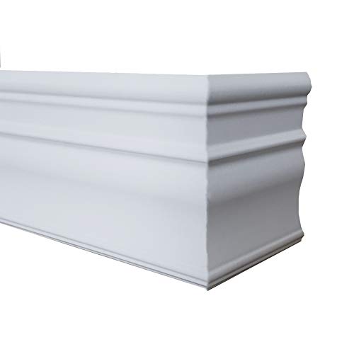 TailorView, Real Wood (Basswood) Colonial Valance for Horizontal (Venetian) Window Blinds, White, Inside or Outside Mount, 36 1/8\" L - 48\" L