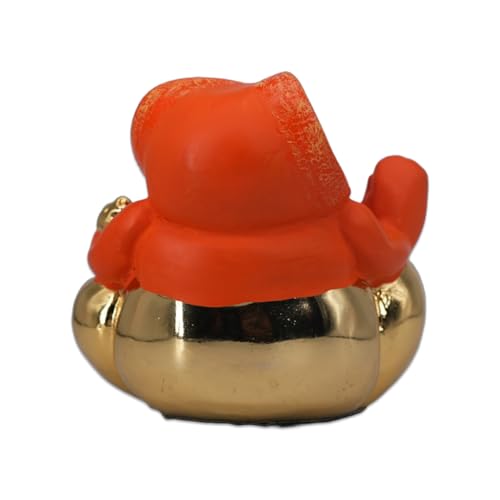 Image of Gold Plated Kripalu Ganesha |Ganpati Idol for Car Dashboard, Office Desk & Home Temple| Prosperity & Protection| Height 2.5 Inch